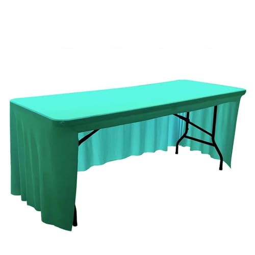 Nappe élastique spandex menthe 8FT avec jupe plissée intégrée infroissable