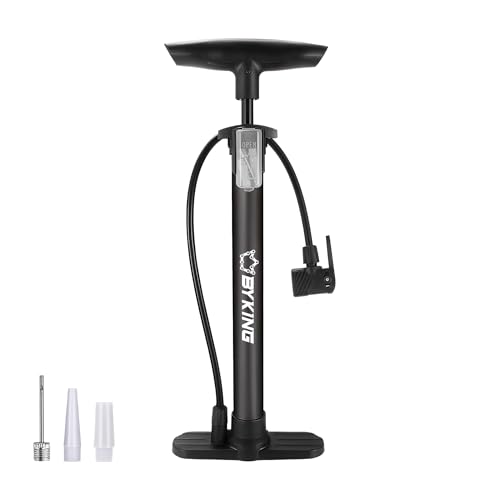 Byking Bike Pump Universal Bicycle Pump For All Bikes Balloons Football And Inflatable Cycle Foot Pump For Road Mountain Bike Tyre & Ball. Air Pump Suitable For All Tyres And Valves