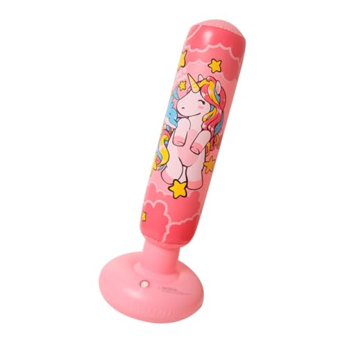 Sac de boxe gonflable pour enfant colonne de frappe rose en PVC exercice à la maison loisirs