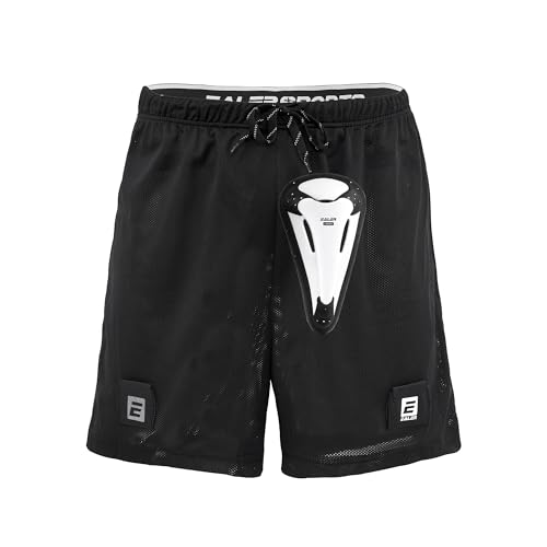 EALER HSM400 Mens Loose Hockey Shorts Supporter Core Mesh Jock Hockey Shorts Jock Pants with BioFlex Cup Included Adult Youth Boys Sizes