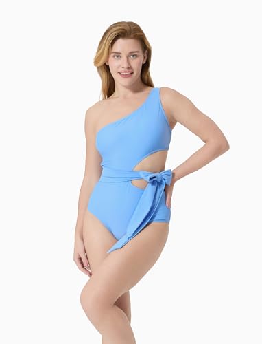 Image of PATPAT Family Matching Swimsuits: Mommy and Me One Shoulder Colorblock Bathing Suits One Piece Swimwear Sets