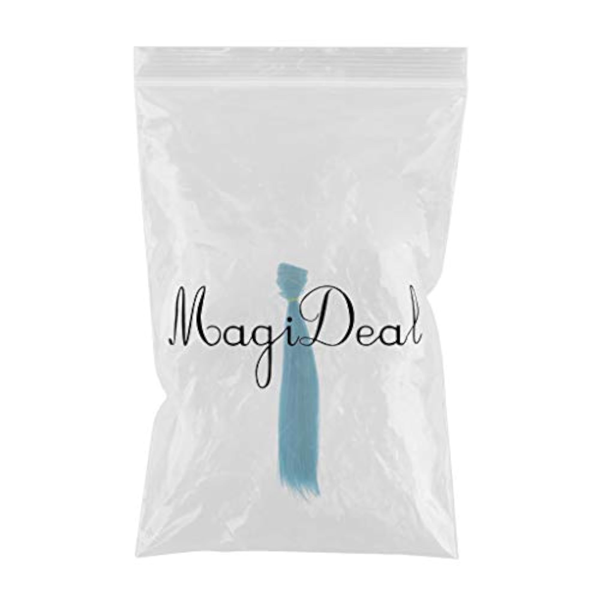Colorful Straight Long Hair Doll Wig, DIY & Repair Accessory, Blue