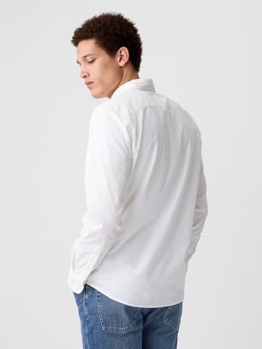 Image of Gap Men Solid Slim fit Long Sleeve Collared Neck Shirt