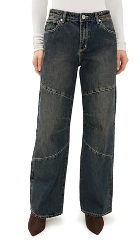 ABRAND Women's 95 Baggy Panels Quinn Worn Jeans
