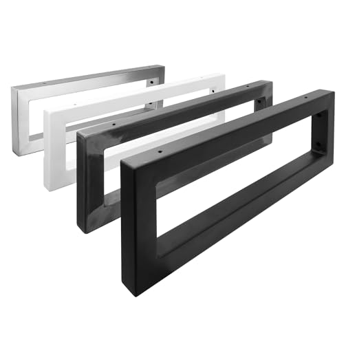 Natural Goods Berlin 2X Escuadras para Estanterías Rectangular | Soporte para Estante de Pared y Lavabo | Montaje en Pared Sencillo | Soporte de Estante de Metal en Negro | Toalleros de Baño | 500mm