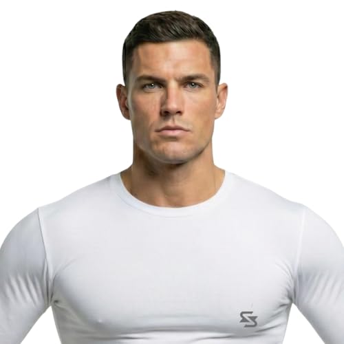 Image of Men's Compression Shirts Long Sleeve, Base-Layer Quick Dry Workout T Shirts Sports,Gym, Running T-Shirt