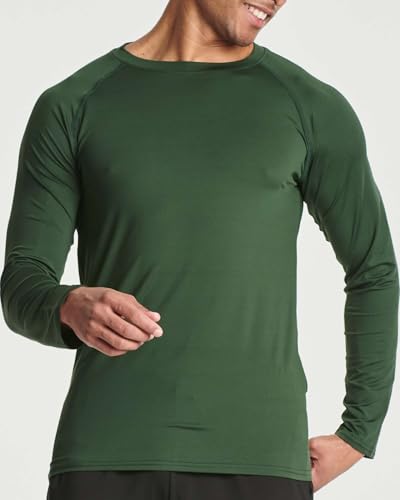Image of Real Essentials 4 Pack: Men's Compression Long-Sleeve T-Shirt Athletic Cold Weather Baselayer (Available in Big & Tall)