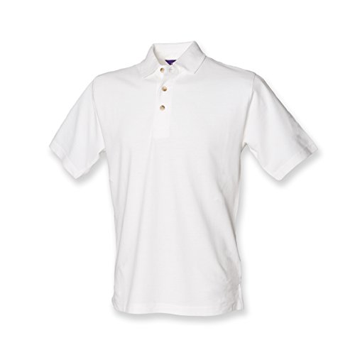 Polo blanc col polo Henbury homme manches courtes pour rester frais en XL