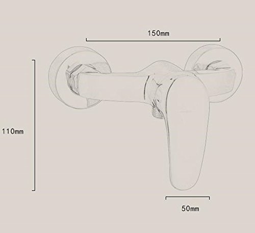 Rubinetto miscelatore per doccia in ottone cromato...