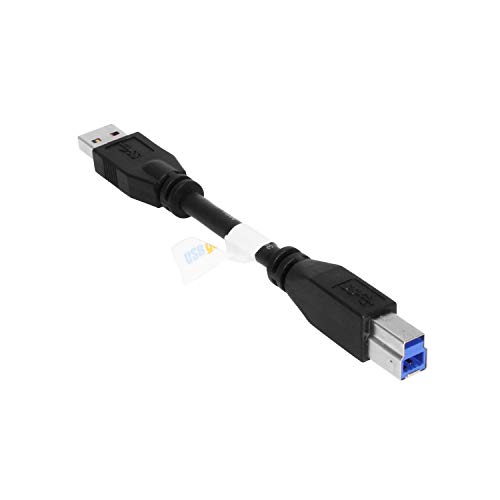 USBGear 6 inch USB 3.2 Gen 1 Cable A Male to B Male Device Cable