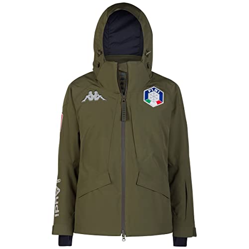 Prodotto ufficiale FISI Kappa 6CENTO 612 Fisi, Giacca Sportiva Donna, Green-Blue Night, M