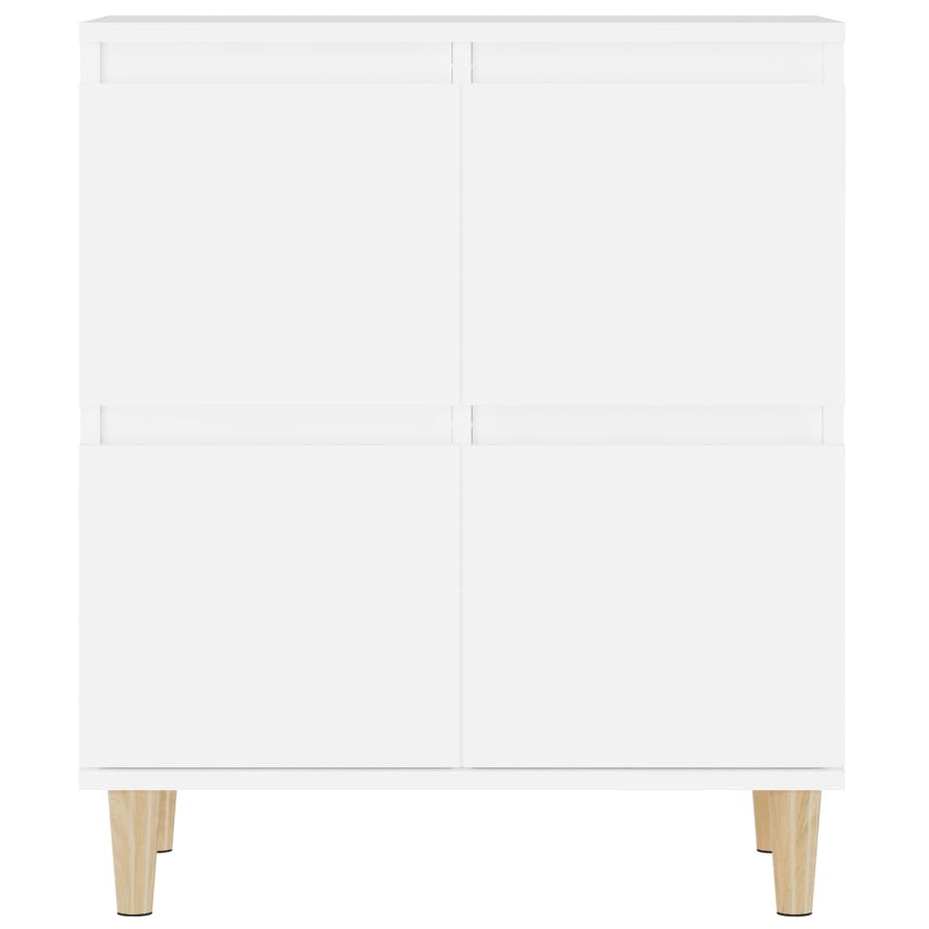 Kredens zestaw 3 sztuk, biały, 60 x 35 x 70 cm, materiał drewnopochodny, szafka uniwersalna z 4 półkami, do salonu, korytarza, kuchni, nowoczesny mebel do domu