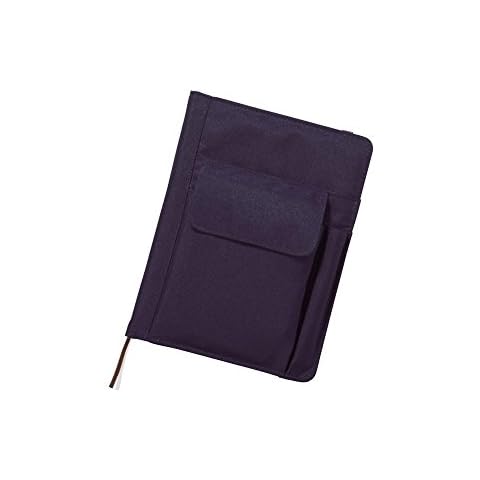 LIHIT LAB. Refillable Notebook with Cover, 7.2 x 9.6 x 1.5 inches, Navy (N-1647-11) Cover