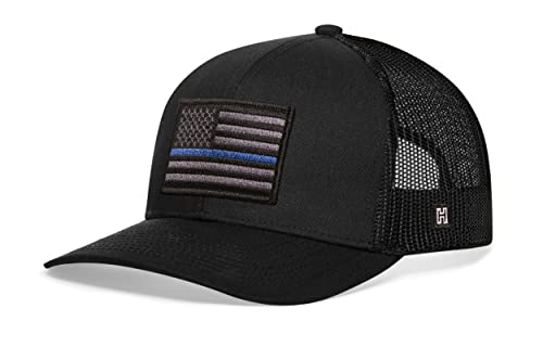 Image of HAKA American Flag Trucker Hat - USA Flag Mesh Snapback Cap for Men, Women & Golf, Patriotic Baseball Dad Hat