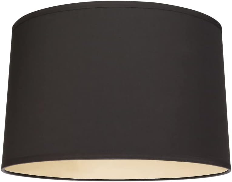 Aspen Creative 32252A Transitional Hardback Empire Shaped Spider Construction Lamp Shade in Black, 18" wide (17" x 18" x 11 1/2")