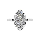 1CT-5CT Moissanite Engagement Ring for Women Handmade Wedding Bridal Ring Set, 10k 14k 18k Gold & 925 Silver Solitaire Jewelry Anniversary Promise Christmas Gift For Her (White, Main Stone : 3.00 Carat)
