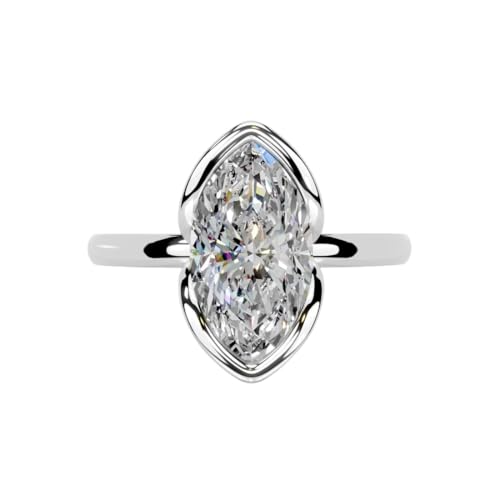 1CT-5CT Moissanite Engagement Ring for Women Handmade Wedding Bridal Ring Set, 10k 14k 18k Gold & 925 Silver Solitaire Jewelry Anniversary Promise Christmas Gift For Her (White, Main Stone : 3.00 Carat)