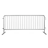 Global Industrial Steel Crowd Control Barrier, Flat Feet, 8-1/2'L x 43