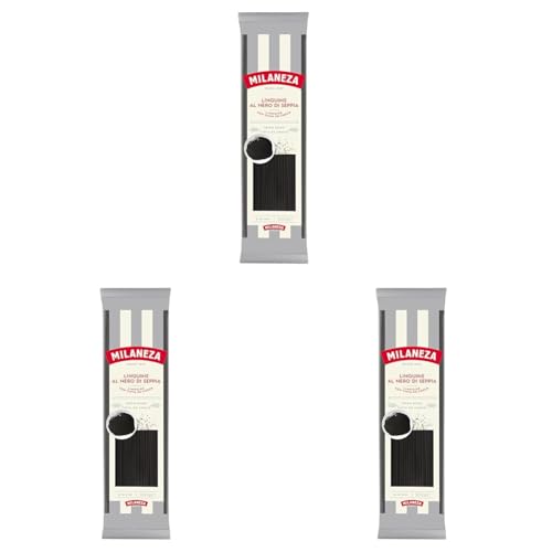 Milaneza Linguine Al Nero Di Seppia, 500 g (Paquete de 3)