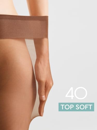 Image of Conte Tights for Sensitive Skin Sheer to Waist Hipster Low-Rise Pantyhose with Adjustable Belt, Top Soft 40 Den