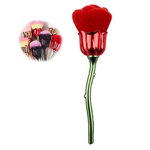 Nail Art Polvere Remover Pennello a forma di rosa