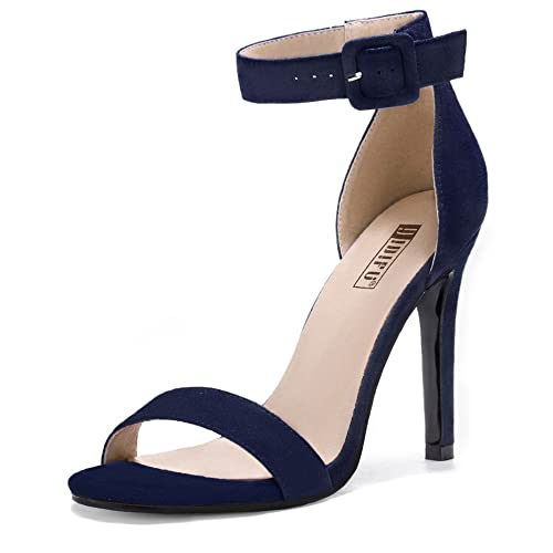 IDIFU Women's High Heels for Women Dressy Stiletto Heels Open Toe Heels Ankle Strap Heeled Sandals for Women on Wedding Party Homecoming