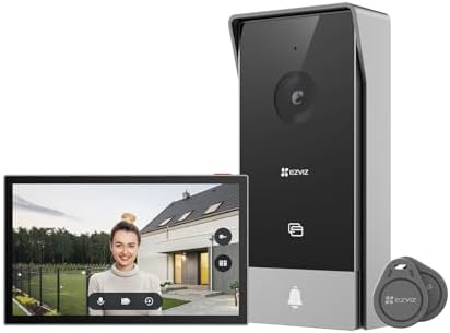 Bild 13 - EZVIZ Video-Türsprechanlage, WiFi Türklingel mit 7" Farb-Touchscreen, 1080p Nachtsicht und Zwei-Wege-Audio, Gegensprechanlage mit Fernentriegelung, Dualband-WLAN, schlankes Design, CP5