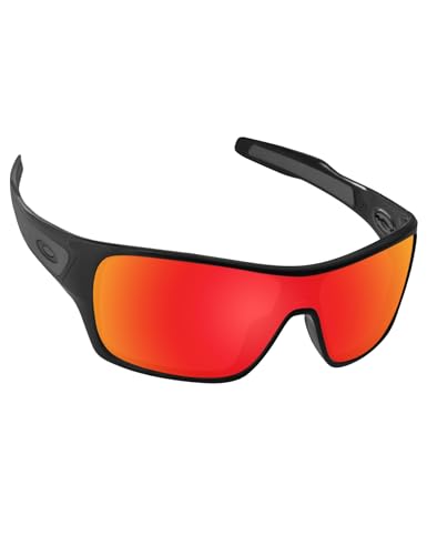 Image of Alphax Fire Red Mirrored Polarized Replacement Lenses for Oakley Turbine Rotor OO9307 Sunglasses
