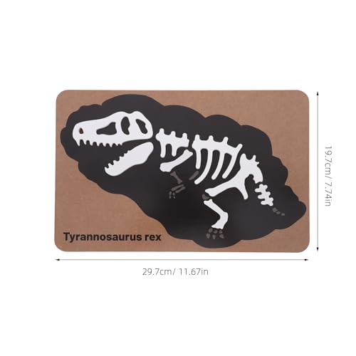 Hemoton T5022MOAUYVR2NGV1Z317E Dinosaur Fossil Puzzle Wooden Dinosaur Jigsaw Puzzle Dino Skeleton Bones Puzzle Montessori Cognitive Toys Learning Educational Toys thumb #1