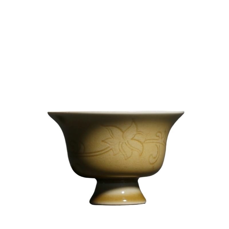 Tazas de té chino, taza de café de viaje, copa de celadón, taza de té de cerámica, taza de té retro, juego de té personal, taza de anfitrión, taza infusora de té (A)