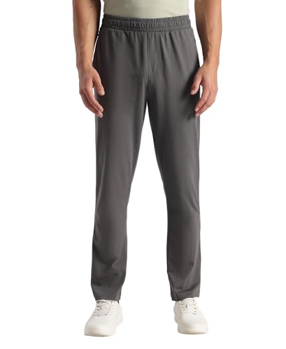 Image of Jockey AM49 Men Super Combed Cotton Rich Straight Fit Trackpants with Side and Zipper Media Pockets