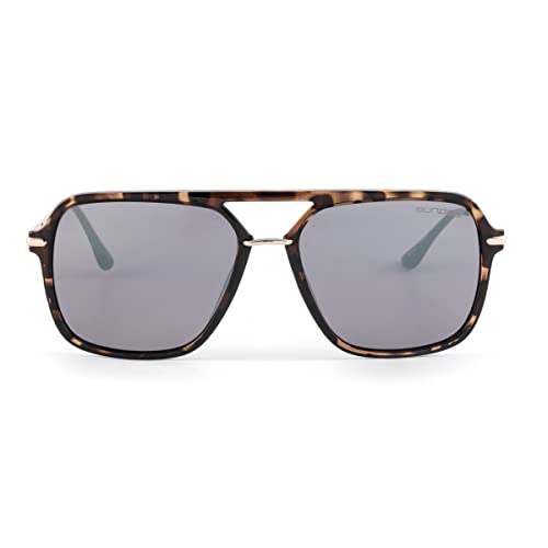 Sundog Eyewear Premium Sunglasses for Men - THRILL - UV Protection Featured Lens Technology - Great Fit for Golf, Fishing, Fashion, Beach, Aviator and Driving Glasses - Shiny Brown Tortoise/Gray2