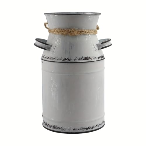 Love-Pattern-Vase-Galvanized-Antique-Retro-Milk-Can-Metal-Planter-Rustic-Vintage-Primitive-Flower-Holder-Farmhouse-Country-Plant-for-Home-Office-Decor-76-Gray Love Pattern Vase Galvanized Antique Retro Milk Can Metal Planter Rustic Vintage Primitive Flower Holder Farmhouse Country Plant for Home Office Decor 76 Gray