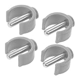 Baluue 4pcs C-Shape Cane Holder Clips Durable Latch Clamps for Crutches and Walking Canes Reliable Accessory for Seniors and Disabled Individuals Gray Compatible with Tubes