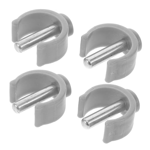 Baluue 4pcs C-Shape Cane Holder Clips Durable Latch Clamps for Crutches and Walking Canes Reliable Accessory for Seniors and Disabled Individuals Gray Compatible with Tubes