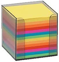 Fola Notzzettel Zettelbox 9,5x9,5x9,5cm rauchglas gefüllt