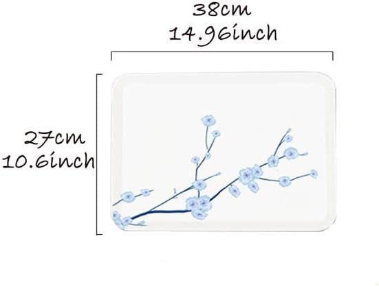 Vista 2 de Bandejas de plástico para servir, bandejas rectangulares para alimentos, bandeja de melamina para fiestas, bandejas para servir alimentos, bandeja