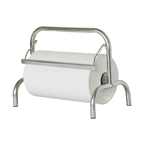 Dérouleur Papier INOX Comptoir 330 mm - Support Rouleau 400 mm - Stable - Cuisine & Atelier