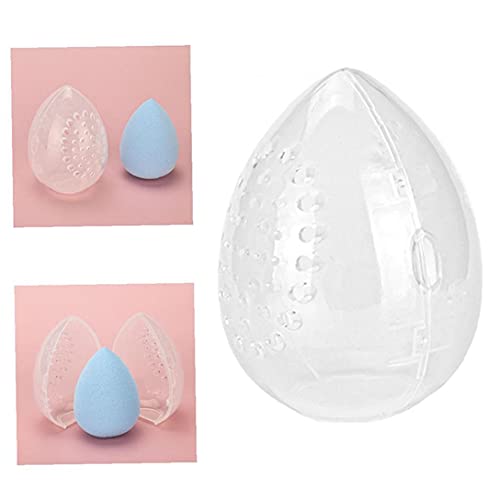 Powder Puff Blender Holder Plastic Portable Cosmetische Rack eivormige Makeup Sponge Drying Box Beauty Tools Transparant… - Image 3