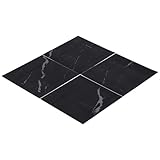 4 Pièces Autocollant de Carrelage en PVC épaissi Autocollant de Sol Auto-adhésif pour Cuisine Hroom 30x30 Cm DLSF02 K café PVC W Autocollant Plis Maison Facile à Appliquer