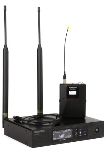 Shure QLXD14/85 Digital Wireless Lavalier Mic System [G50 Band 470-534MHz] – Cardioid Mic, Bodypack Transmitter, QLXD4 Receiver – Pro Audio Gear