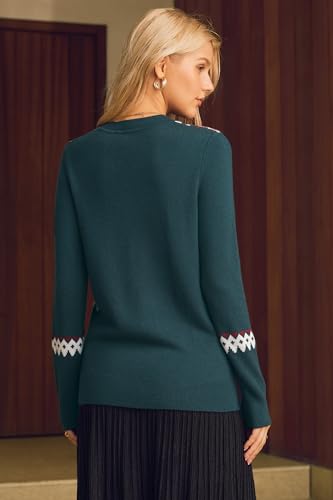 Image of Arach&Cloz Women's Wool Blend Classic Crew Neck Casual Fall Sweaters