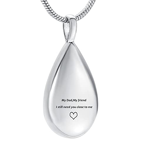 Bijoux de crémation pendentif urne en acier inoxydable durable pour frère