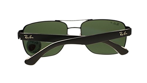 Ray Ban Mens Sunglasses RB3530 002/9A Black Green Lens 58mm Authentic4