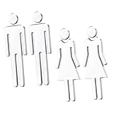 HOMSFOU 2paare Toilettenschild Waschraumschild Toilettenkennzeichnungsschild Bad Zubehör Oberfläche Geschlechtertrennung Klare Kennzeichnung Robust Langlebig
