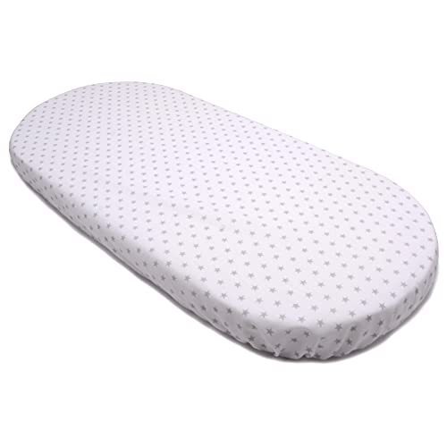 PEKITAS Drap 75 x 33 cm / 72 x 33 cm réglable pour matelas nacelle/voiture/poussette bébé pour enfants et filles avec élastique s'adapte à Julius Zöllner, Träumeland, Alvi