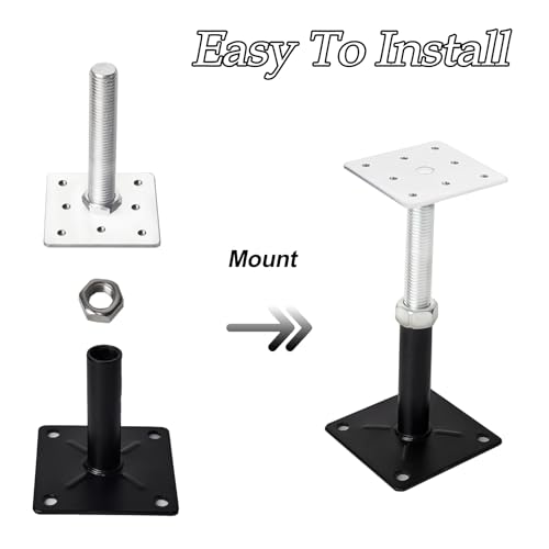 House Jacks for Leveling, 5-8" Mini Screw Jack Adjustable Deck Supports, Floor Joist Support Jack Stands, House Leveling Jacks for Floor, Post, Deck Foundation, Porch, Roof, Staircase by NAXVIO - Image 5