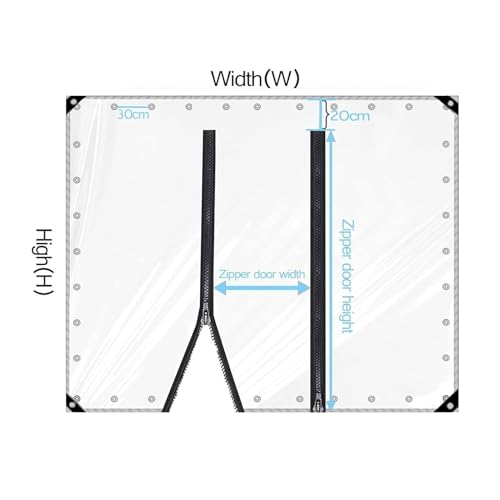 Bâche imperméable avec porte zippée contre le vent et la pluie pour pergola - 7
