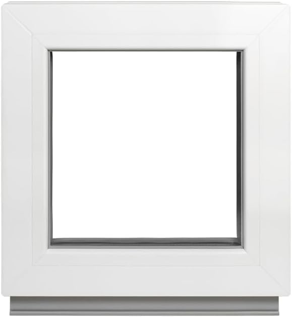 Framex Ventana de sótano – Acristalamiento fijo (Fib) Blanco 30 x 30 cm 2 capas 32 mm (4/24/4) Ventana pequeña/ventana de garaje/ventana de plástico Ancho x Altura 300 x 300 mm
