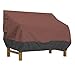 LITAWAY Ogród patio pokrowce na meble na zewnątrz sofa krzesła pokrowiec meble ogrodowe pyłoszczelny wodoodporny ochraniacz oddychająca tkanina oxford pokrowiec ochronny (kolor: Kawa i czarny, specyfikacja: S)